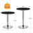 Bistro Pub Table Round Adjustable Height Bar Cocktail Table Swivel Dining Table with Chrome Base-107125754