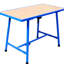 Établi pliable bleu avec capacité de charge de 660 lb, surface de 47 pouces par 24,5 pouces, capacité du banc à outils pour le garage et les petits bureaux, largeur de la longueur, coins d'étude des postes de travail