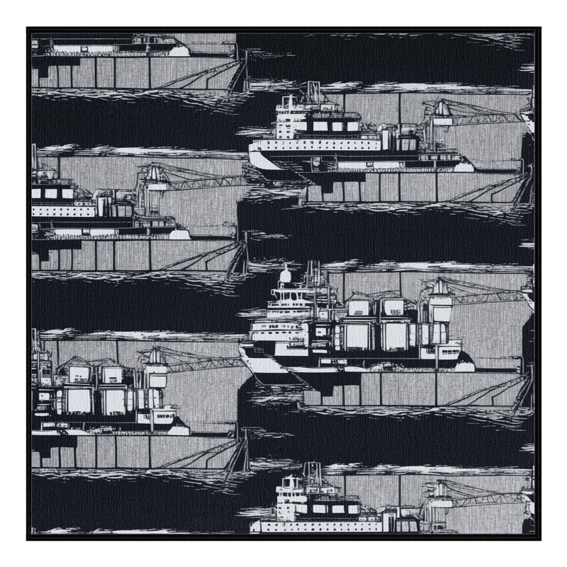 Machine Washable Transportation Gray Area Rug, Carré 3 pi