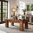 47 Inch Rectangular Chunky Leg Center Table