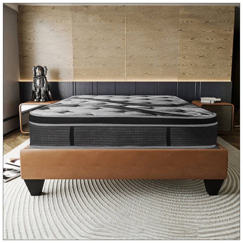 Premium 14In Memory Foam Mattress In A Box, Plush Euro Top Hybrid Pocket Coil Mattress, King