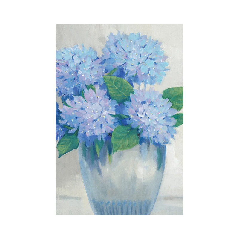 Blue Hydrangeas In Vase II by Tim OToole - Gallery-Wrapped Canvas Giclée on Canvas, Canvas