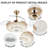 42" Crystal Ceiling Fan With Led Light, Bluetooth Player For Kitchen, Living Room, Bedroom
