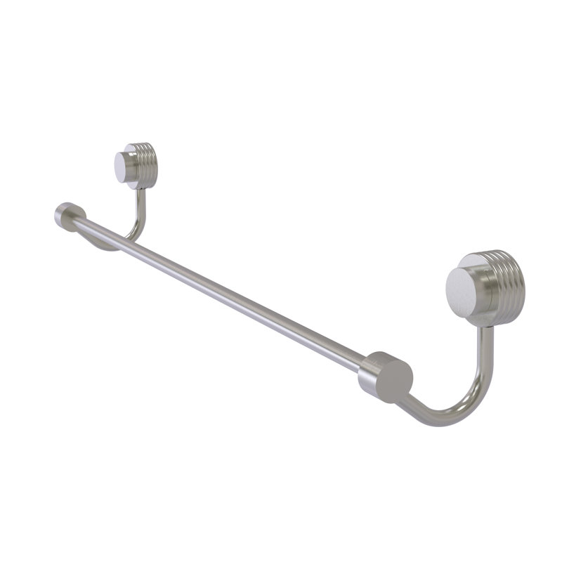 Barre à serviettes murale 18" Venus, Nickel satiné, 3" H x 18" L x 3.2" D 