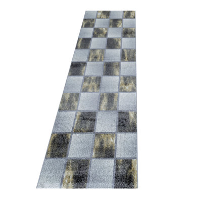 Laymon Geometric and Plaid Flatweave Area Rug