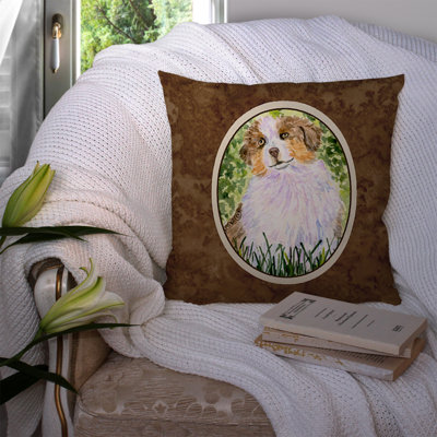 Australian Shepherd Outdoor Throw Pillow