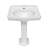 Whitehaus Collection 23" Traditional Pedestal Sink With An Integrated Oval Bowl, Low-Rise Backsplash And Overflow-112292088