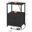 39cm W Metal Bedside Table