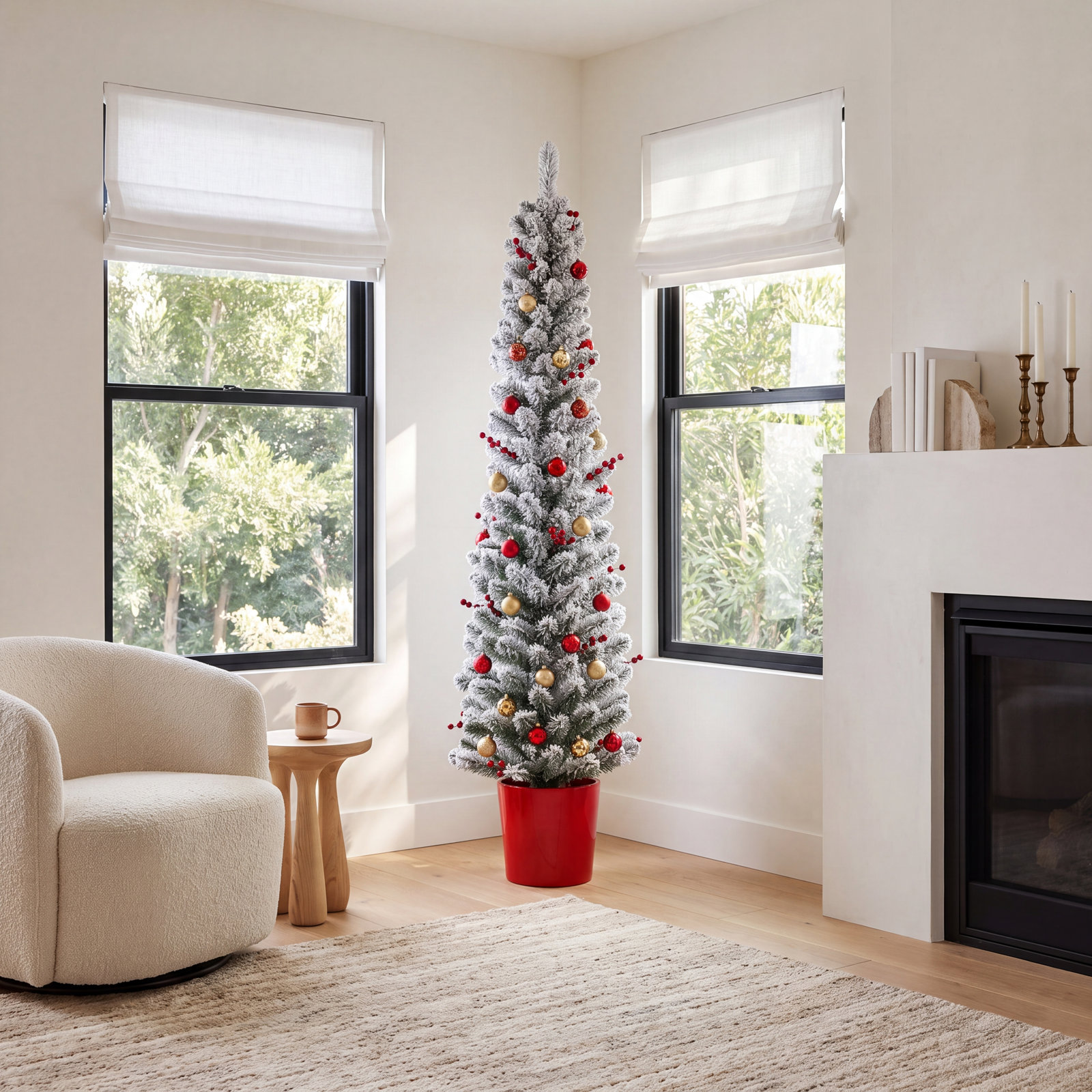 White 5' Pre-Lit Fir Tree
