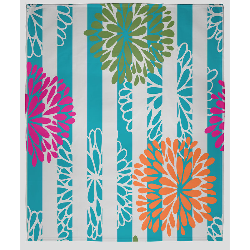 Jeté polaire Flora and Fauna, L 30 po x L 40 po, 1.75, Bleu