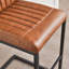 Tabouret de bar rembourré avec structure en métal noir robuste pour îlot de cuisine, salon et pub (ensembles de 2 pièces)-784433978