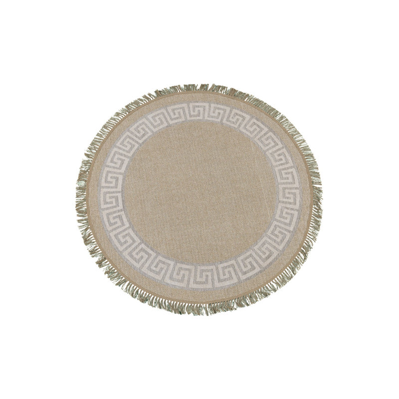 Round Adesina Geometric Machine Made 51.18cm X 51.18cm Indoor / Outdoor Area Rug
