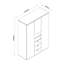 Globo 3 Door Manufactured Wood Wardrobe