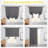 Blackout Thermal Insulated Short Curtain Tie Up Shade for Small Window, Window Valance Balloon Roman Blind (Rod Pocket 1 Panel)-112340731-112340737