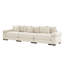 Canapé modulaire surdimensionné de 130 po en forme de nuage, canapé 3 places en velours côtelé haut de gamme, accoudoirs très épais, coussin ergonomique, conception ergonomique, assemblage facile, idéal pour les salons, crème-1203720893-1203720895