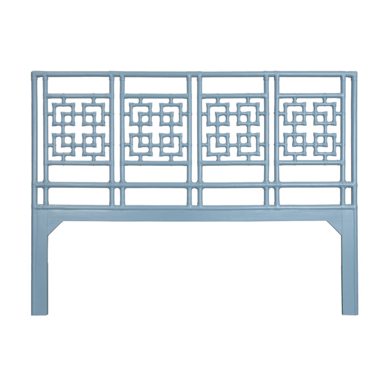 Palm Springs Open-Frame Headboard, King, Pool Blue