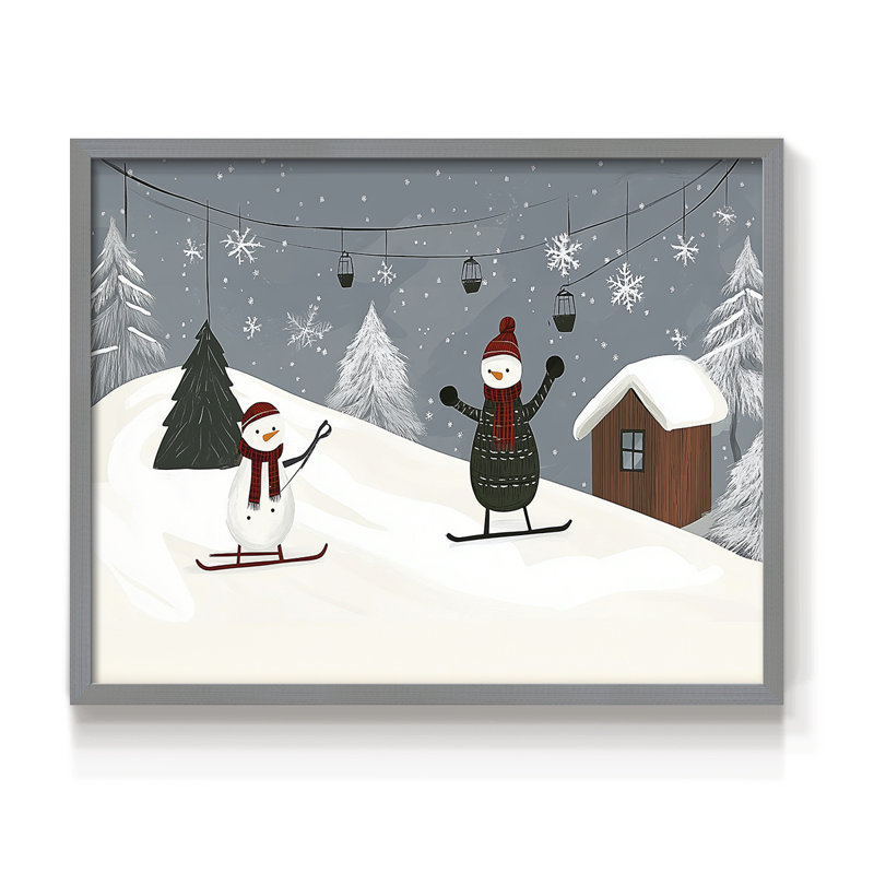 Chirstmas Art-DIX - reproduction encadrée, Gris, H 11 po x l 14 po