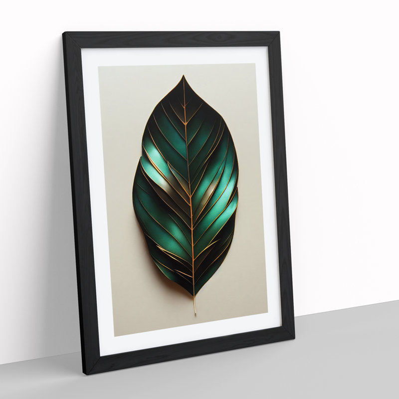 The Beautiful Leaf - Single Picture Frame Print, 64cm H x 46cm W x 2cm D, Black Framed