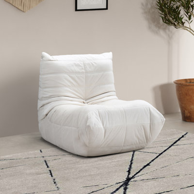 Chaise rembourrée en velours Rachel