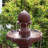 Malpelo Traditional 2-Tier Resin Solar Water Fountain with Battery Backup - Rust-1036765756