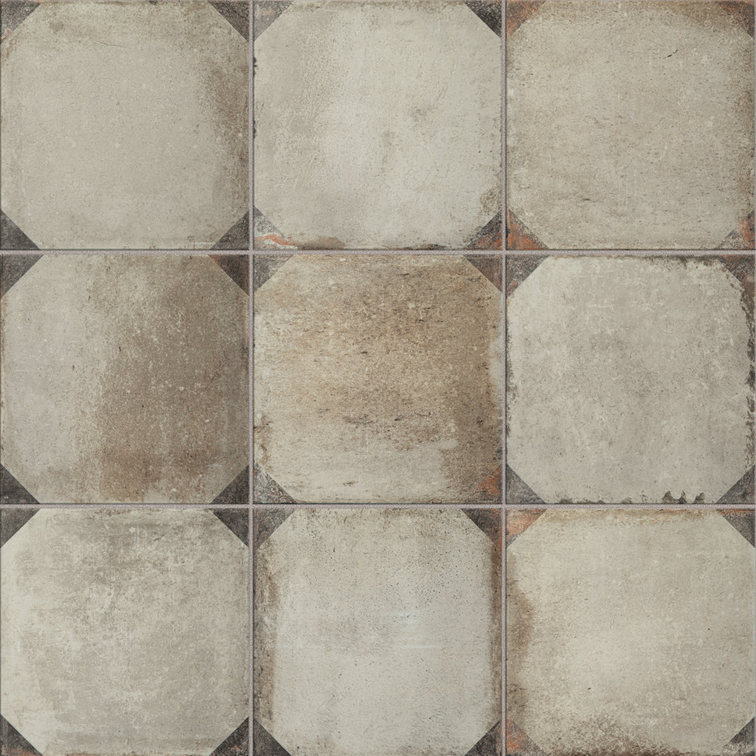 DAnticatto Decor 9" x 9" Porcelain Stone Look Wall & Floor Tile Merola Tile