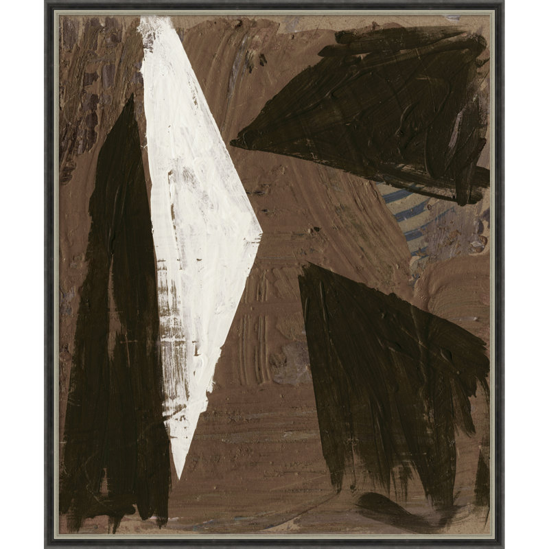 «Traction »par Edward Selkirk, art mural sur toile encadré, 30 x 25, Theo noir argenté étroit