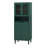 Modern Tempered Glass Door Tall Storage Bookcase with adjustable board-101050788