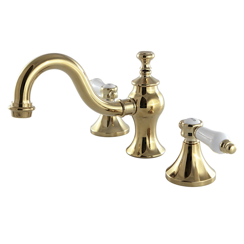 Robinet de salle de bain espacé Kingston, Laiton poli