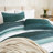 Andency Comforter Set, Lightweight Colorblock Stripes Bedding Comforter Set, Fluffy Down Alternative Bed Set, Mineral Blue, California King-124498869-124764780