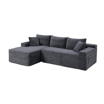Compression Cloud Sectionals, Corduroy L Shape Modern Sofa For Home Living