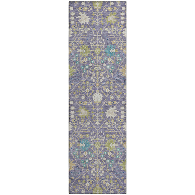 Premium Machine Washable Guada AMF1009 Oriental Rug, Runner 2'3" x 7'6"