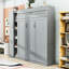 Lit escamotable double avec tablettes, garde-robe et lumières DEL-1957833995