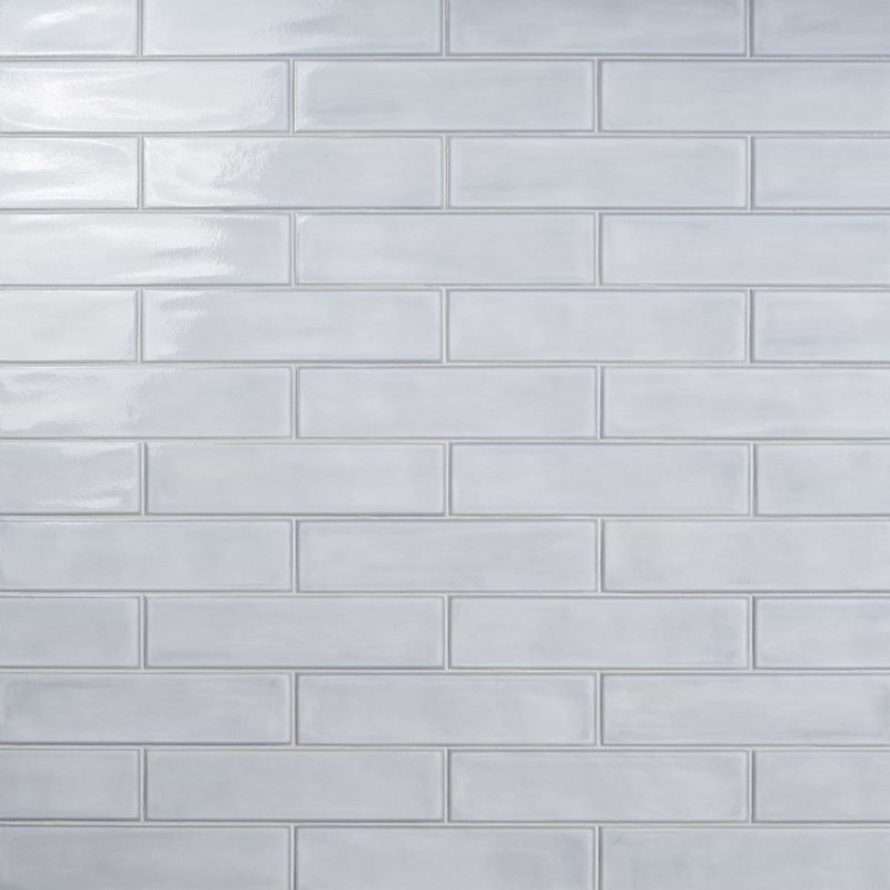 Stacy Garcia ArtBlock 4x16 Glossy Porcelain Tile, Azure Light Blue