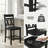 Savannah Solid Wood Counter Height Barstools In Black Finish, Set of 2-753937823
