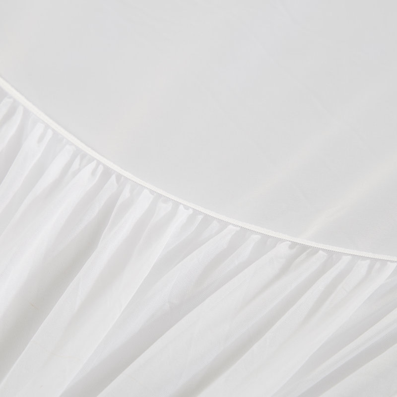 Twin White Polyester Waterproof Mattress Protector
