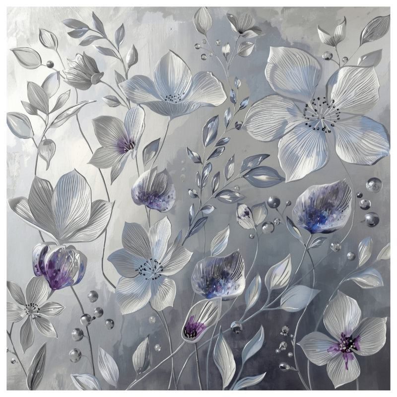 Édredon gris et fleurs blanches, Simple extra long