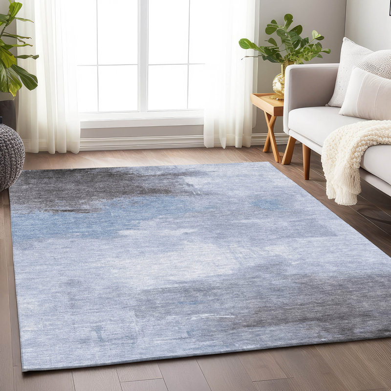 Tapis intérieur / extérieur bleu Aelora, 10 pi x 14 pi