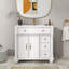 Meuble-lavabo avec lavabo, meuble-lavabo autoportant avec 1 tiroir rabattable et 2 tiroirs de rangement-1844389231