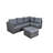 Esmerelda Rattan Wicker 6 - Person Seating Group with Cushions