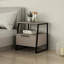 Aires Modern Bedside Table | 45 x 40 x 50 cm | Drop Door Cabinet with Metal Frame-1957490332