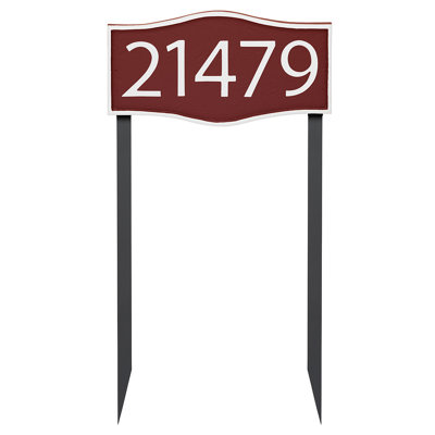 Enseigne d’adresse pour pelouse sur 1 ligne