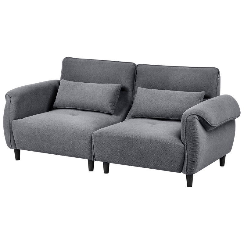 3 Seater Fabric Sofa, Dark Grey