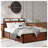 Bed Frame with Storage Headboard and 12 Drawers LED Lights, Strong Metal Slats Support,No Box Spring Needed-290966653