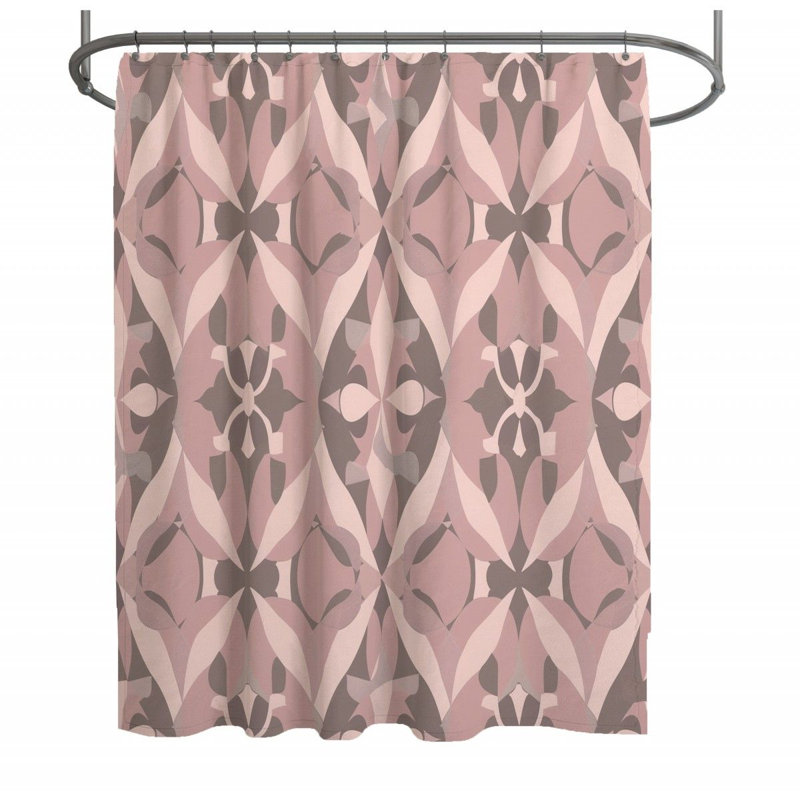 Rideau de douche floral - décor de salle de bain, H 83 po x l 70 po