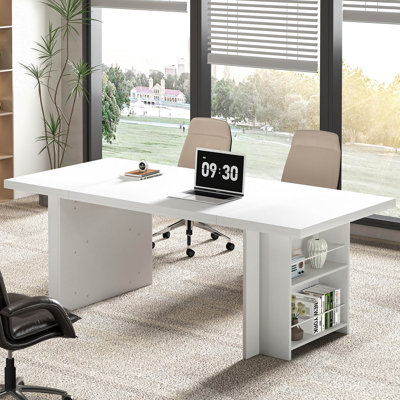 Hulste 70" Executive Desk, White
