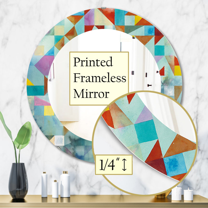 Modern Patchwork - Modern Mirror, 31.5" H x 31.5" W