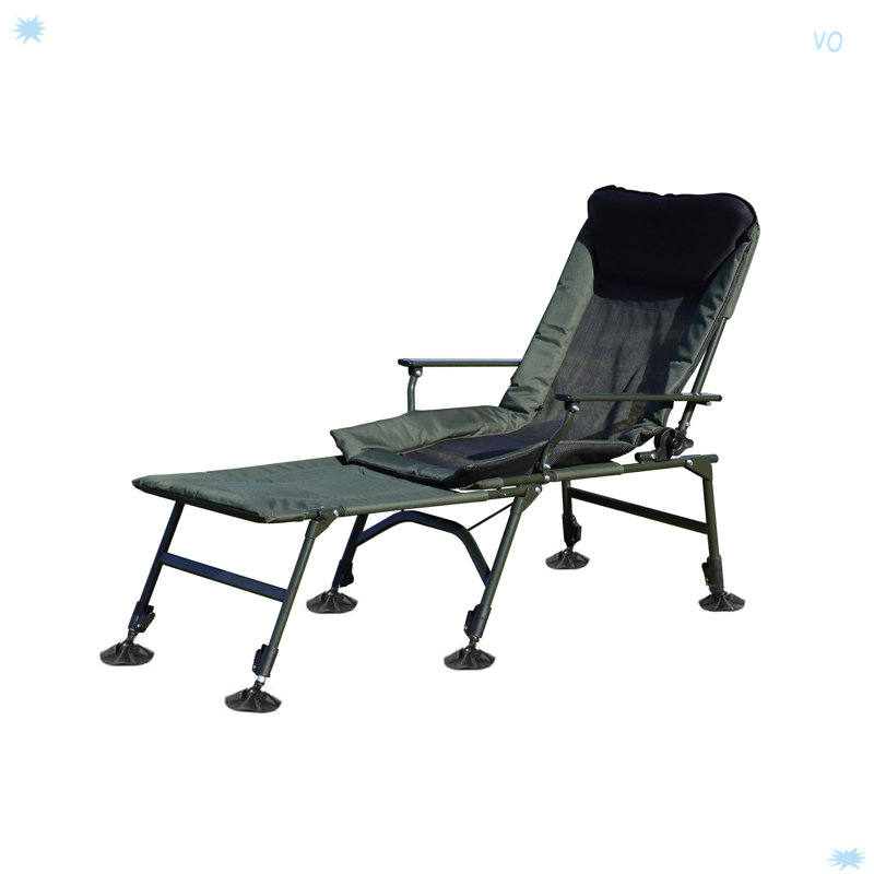 Portable Folding Reclining Camping Chair With Adjustable Backrest