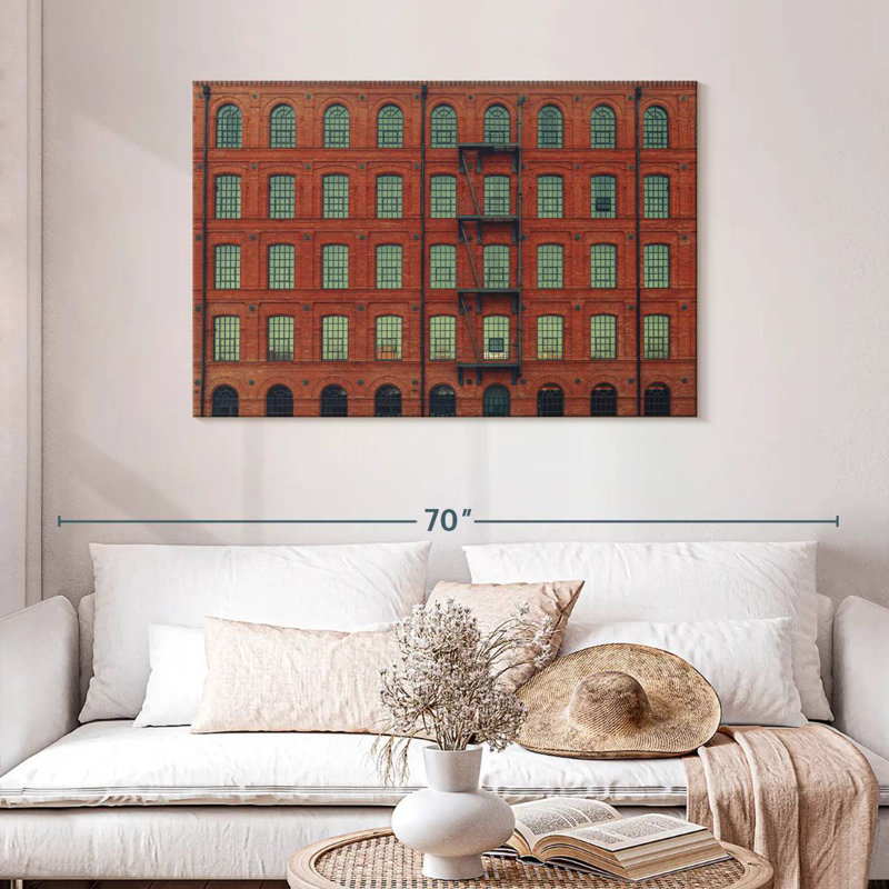 Red Building, 30" H x 45" W