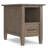 Ela 14"W Solid Wood Transitional Narrow End Table with Drawer and Open Shelf