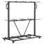 Support à chaises pliant avec roulettes, chariot de chaise robuste de 800 lb pour 84 chaises ou 12 tables, chariot de rangement double couche avec housse résistante aux intempéries